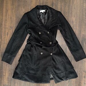 NY & Company Stylish Black Double-Breasted Coat